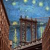 Sterrennacht - Brooklyn Bridge van Gisela - Art for you