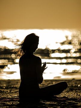 YOGA ON THE BEACH # 11 by JORG BECKER