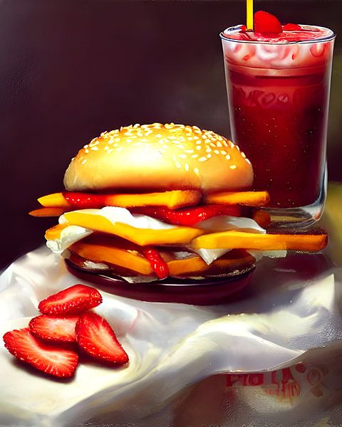 Erdbeeren und Burger 1 von Jonas Potthast