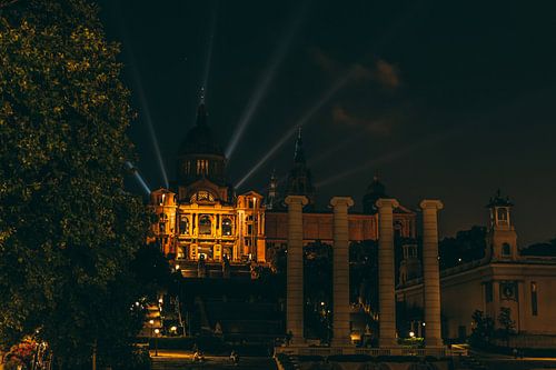 Palau Nacional in de Nacht (Montjuic)
