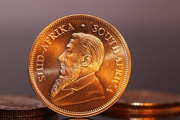 Close-up van Krugerrand gouden munten van Udo Herrmann