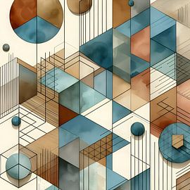 Modern abstract grafische vormen van Jessica Berendsen