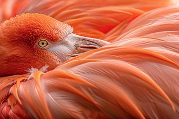 Flamingo mit prächtigem Gefieder