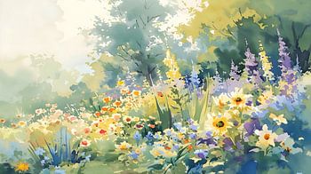 watercolour of flowers