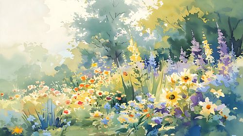 watercolour of flowers