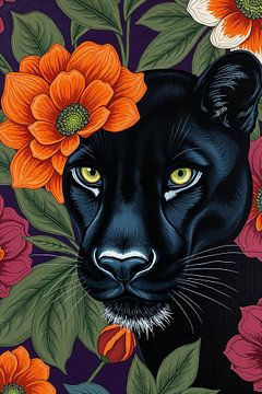 Jaguar / Panther floral