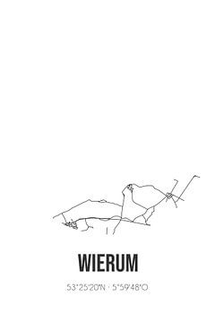 Wierum (Fryslan) | Landkaart | Zwart-wit van Rezona