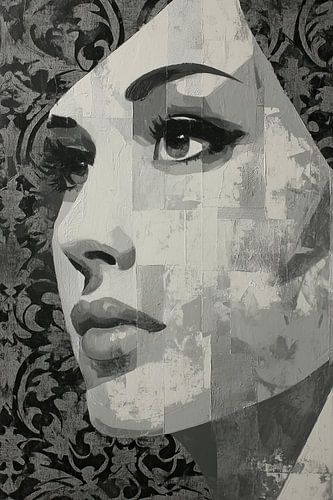 Woman Eyes | Black and White Woman Abstraction by Art Whims