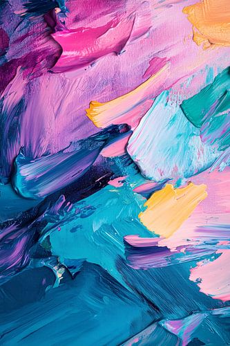 Kleurrijke abstracte penseelstreken