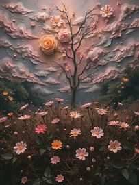 The flower garden surrealism by Jolique Arte