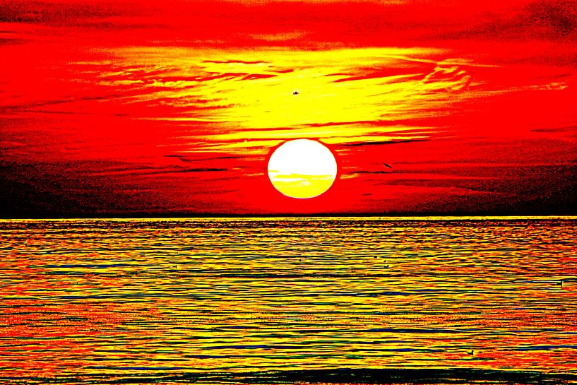 Rood gele zonsondergang par Geert Heldens
