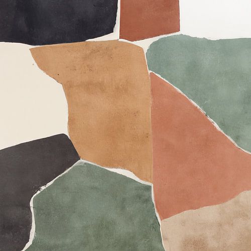 Abstract collage in earth tones