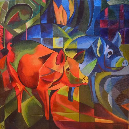 Schweine - Franz Marc