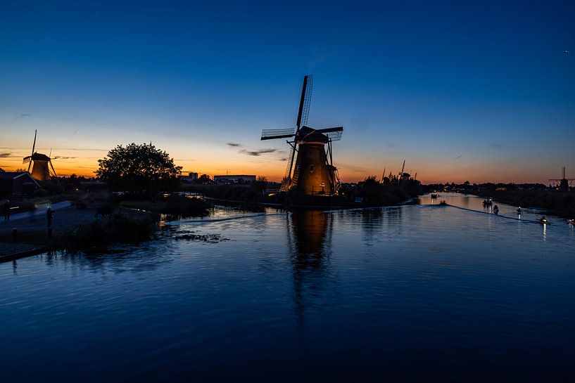 Verlichte Molens Kinderdijk van Peter Verheijen