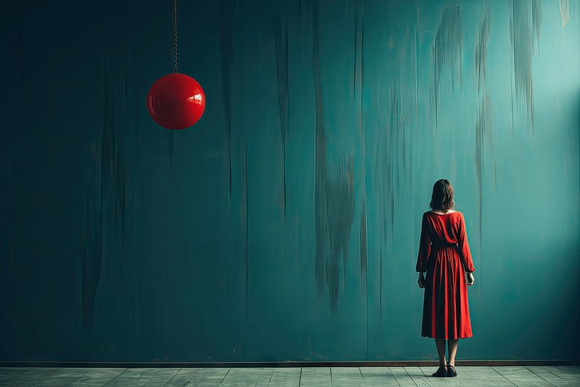 Die Frau im Roten Kleid von Frank Heinz