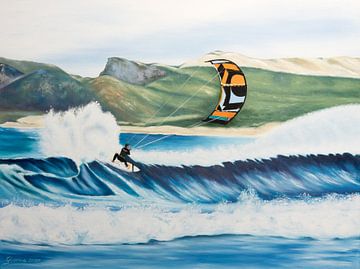 Kitesurfer. von Yvonne Weijers van Hout