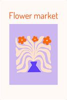 Minimalist flowers in pastel