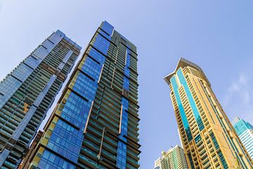 High-rise buildings with glass facades in Dubai by MPfoto71