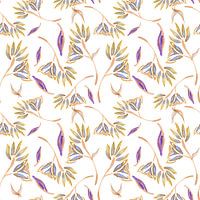 Copper, gold and blue floral pattern