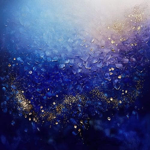 Abstracte blauw met unieke vormen