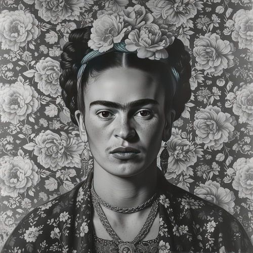 Frida Poster Print Black and White