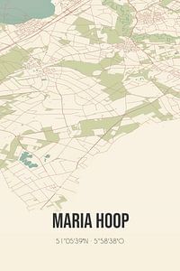 Vintage landkaart van Maria Hoop (Limburg) van Rezona
