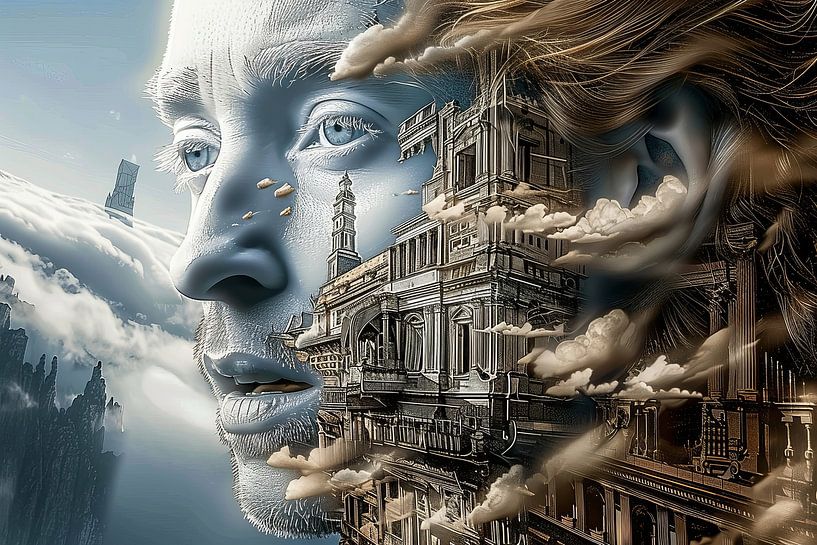 surrealistisches Porträt von Egon Zitter