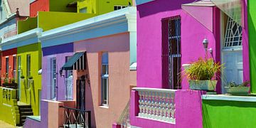 Kleurrijke huizen in Bo Kaap van Werner Lehmann