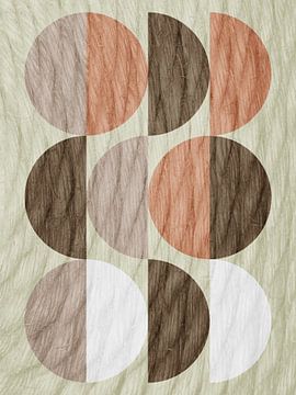 Modern Geometric Abstract Art in Earth Tones by Online Arts