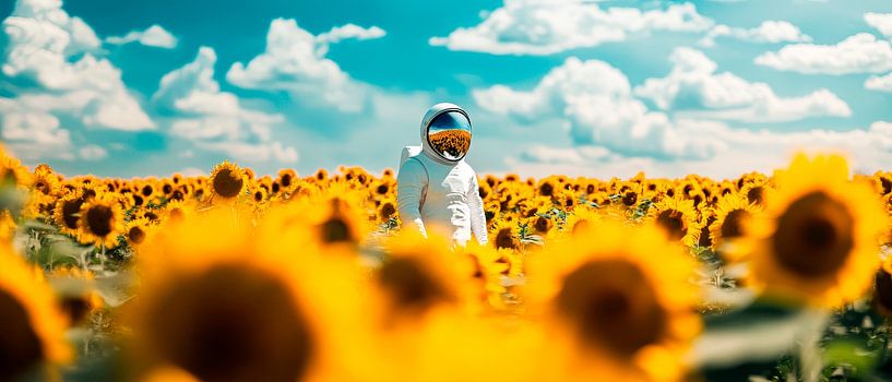 Astronaut in the sunflower field - Dreamlike by Poster Art Shop