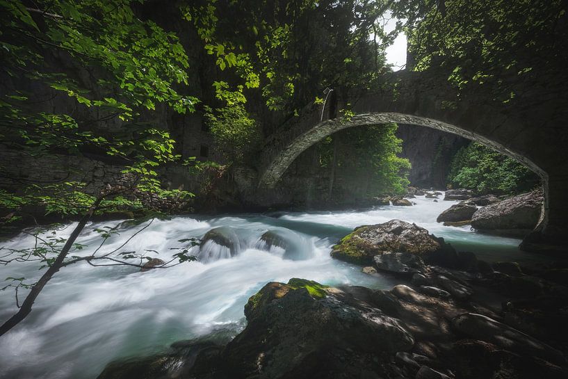 Bridge the ravine of Pré Saint Didier. Aosta Valley. by Stefano Orazzini