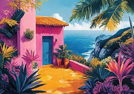 Matisse inspiriert Meer Meerblick Fauvismus Mediterran von Niklas Maximilian