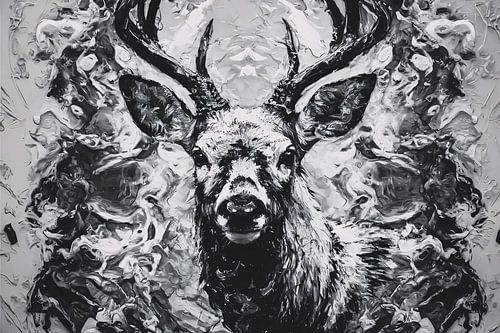 Zwart-wit abstract hert ontwerp