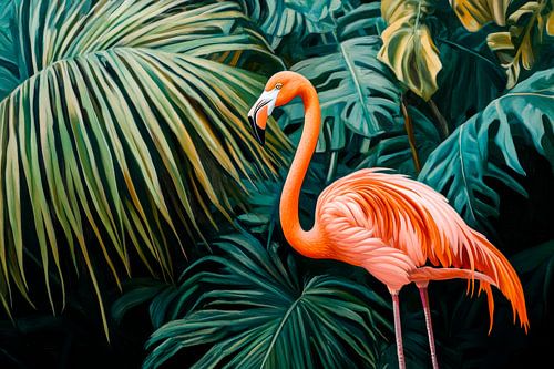 Flamingo in de jungle