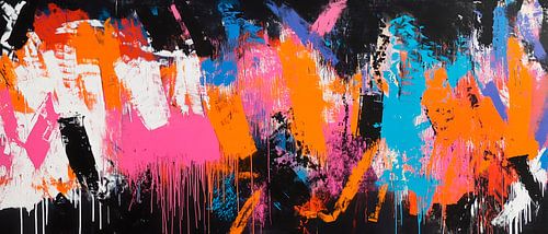 Kleurrijke abstracte afbeelding - Dynamische strepen