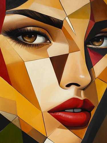 Modernes abstraktes Porträt