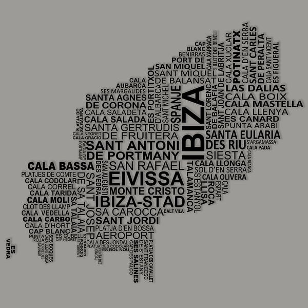 Ibiza map by Stef van Campen