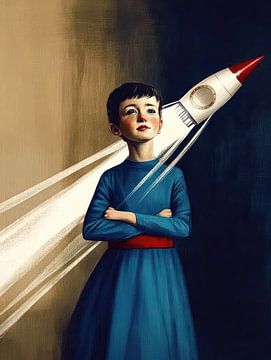 Boy with rocket van Franka Poulain