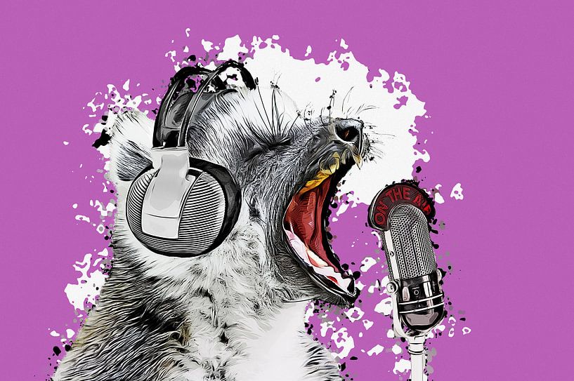 Singing Lemur II van AD DESIGN Photo & PhotoArt