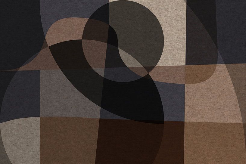 Organic Geometry: Warm Earth Tones Retro X by Dina Dankers