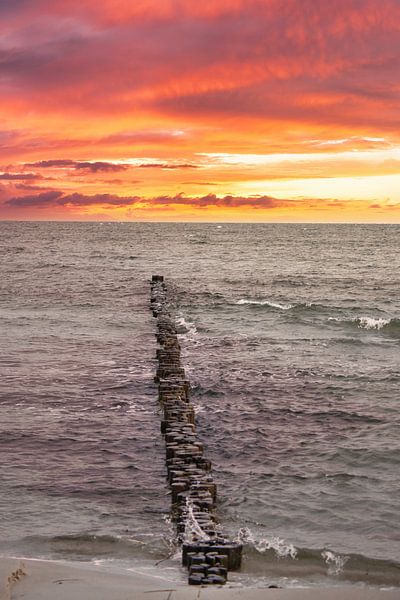Single groyne on the Baltic Sea by Martin Köbsch