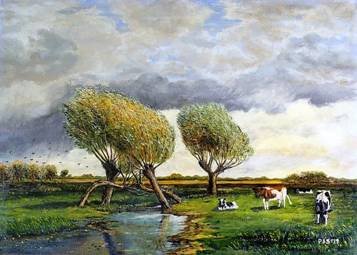 Holland Landschap. Slecht weer op komst.