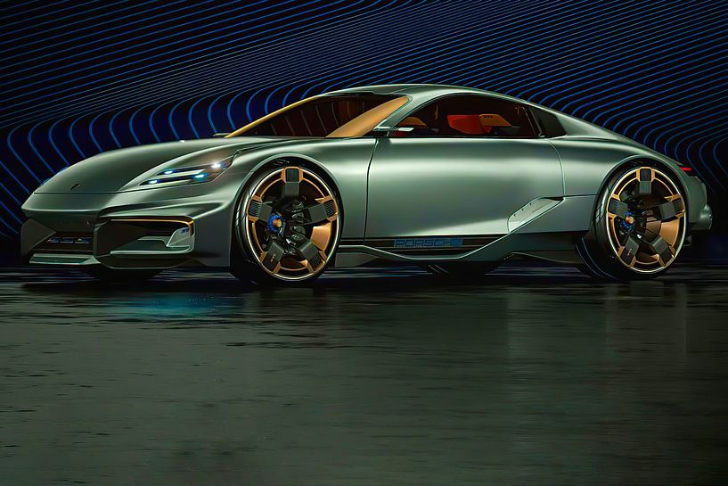 Porsche Cyber 6, voiture de sport. Voiture concept par Gert Hilbink