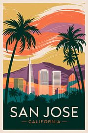 San Jose, California by Poster Art Shop