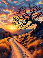 Rustic Road through Rolling Hills