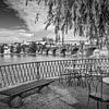 Cozy view of Charles Bridge - Monochrome by Melanie Viola