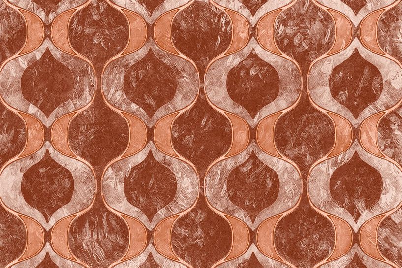 Modern Scandinavian Bauhaus Abstraction Brown by Mad Dog Art