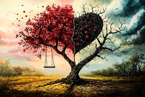 Symbolische boom van liefde