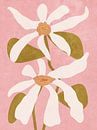 Grandes fleurs blanches abstraites par Raissa Oltmanns Aperçu