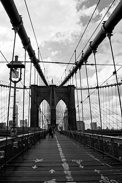 new york city ... Brooklyn Bridge oversteken